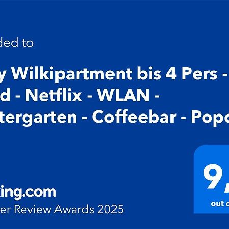 Cozy Wilkipartment Bis 4 Pers - Hund - Netflix - Wlan - Wintergarten - Coffeebar - Popcorn Verl Eksteriør billede
