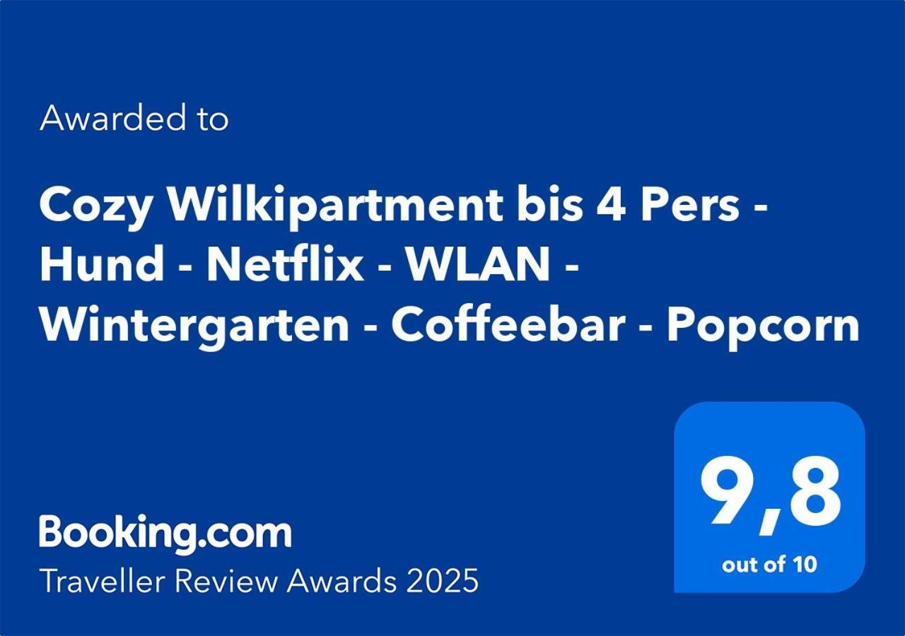 Cozy Wilkipartment Bis 4 Pers - Hund - Netflix - Wlan - Wintergarten - Coffeebar - Popcorn Verl Eksteriør billede